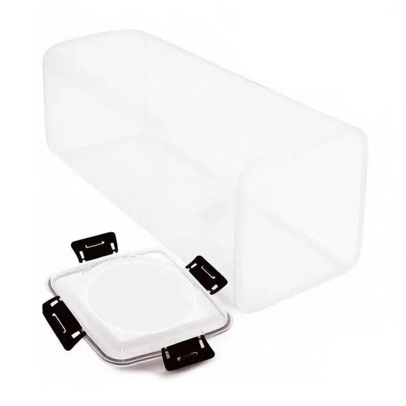 Bread Loaf Container Clear Airtight Box Lid Sandwich Holder Homemade Qme Black No drawers
