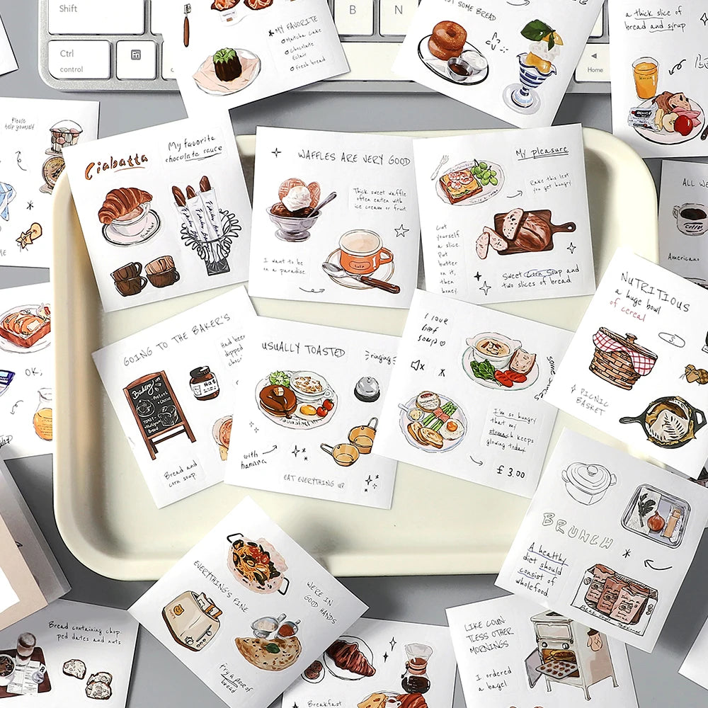 50 pcs Ins Magazine Sticker Book Washi Paper Journal Stickers Material DIY Decoration Memo Pad Scrapbooking Supplies Stationery Qme