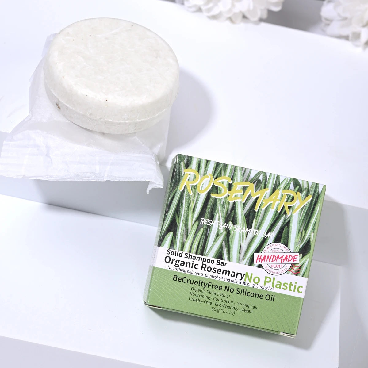 Natural Fragrance Rosemary Shampoo Soap Handmade Oil Control Dandruff Qme