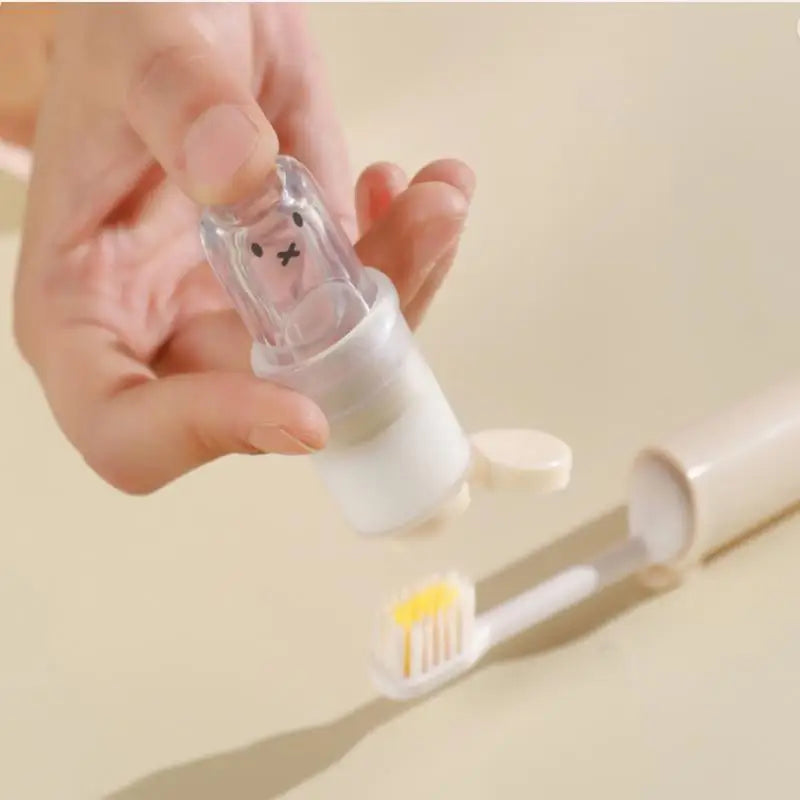 2 In1 Portable Mini Travel Toothbrush Toothpaste Adult Outgoing Camp Qme
