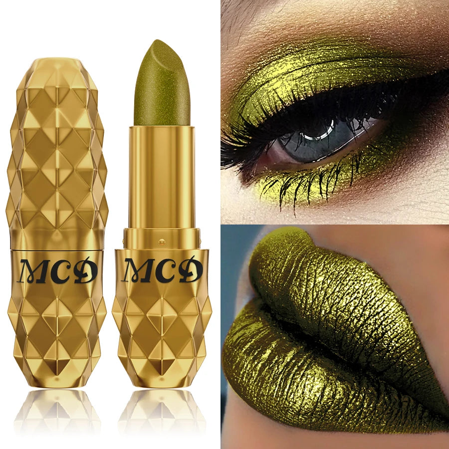 Smoky Green Lipstick Pen Waterproof Glitter Shimmer Lip Korean Makeup Qme 305 15ml