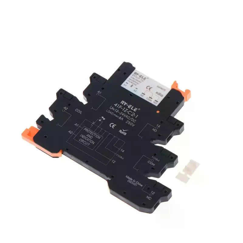 Slim Profile Relay RY41F-1C 12V 24V DC Ultra-thin Electromagnetic Relay Substitute for Hongfa RSL-1C-ZN PLC Interface Relays Qme