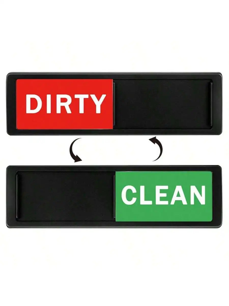 Dishwasher Cleaning Indicator Clean Dirty Reminder Refrigerator Magnet Qme black
