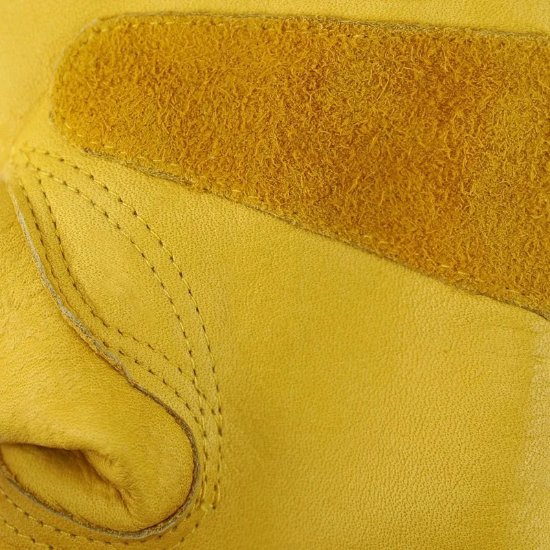 1PCS Golden Full Cowhide Gloves Cold Proof Warm Thickened Cotton Insulated Wear-Resistant Anti-Slip for Cold Storage Qme