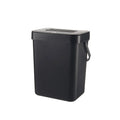 Large Capacity Under Cabinet Trash Can with Lid,Thickened Hanging Garbage Bin No Drilling,Space-Saving Simple Style for Kitchen Qme Black 3L