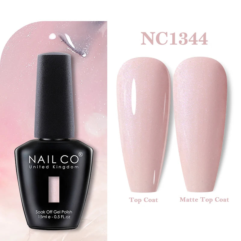 NAILCO Rubber Base Gel Polish Milky Pink Jelly White Beige 6Colors