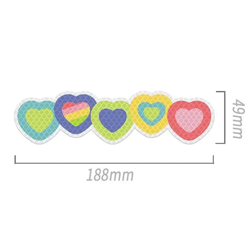 Car Reflective Stickers Helmet Waterproof Decal Hearts Butterfly Qme A6
