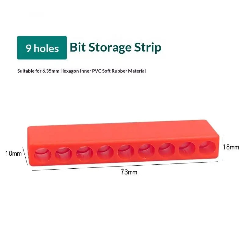 4-32 Hole 1/4 Holder Screwdriver Storage Box Hex Shank Screwdriver Plastic Screwdriver Storage Screwdriver Bit Holder Qme A6