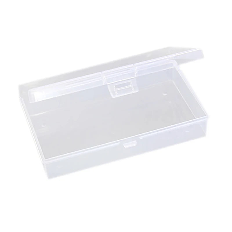 Transparent Storage Container Desktop Box Plastic Snap Organizer Qme