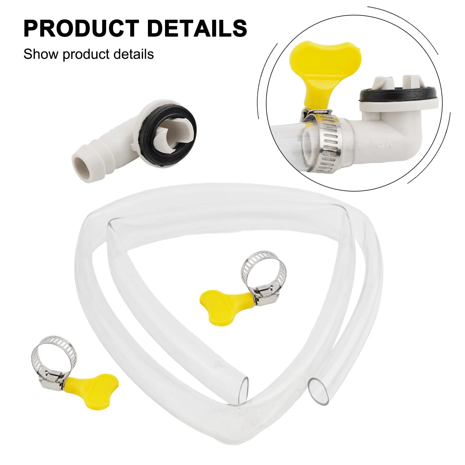 3/6ft Air Conditioner Drain Hose Split Casement Drain Kits Extension Hose Connector Condensate Water Tubes Joint Qme