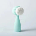 Silica Gel Facial Brush Double-sided Cleansing Exfoliating Tool Pores Qme Green