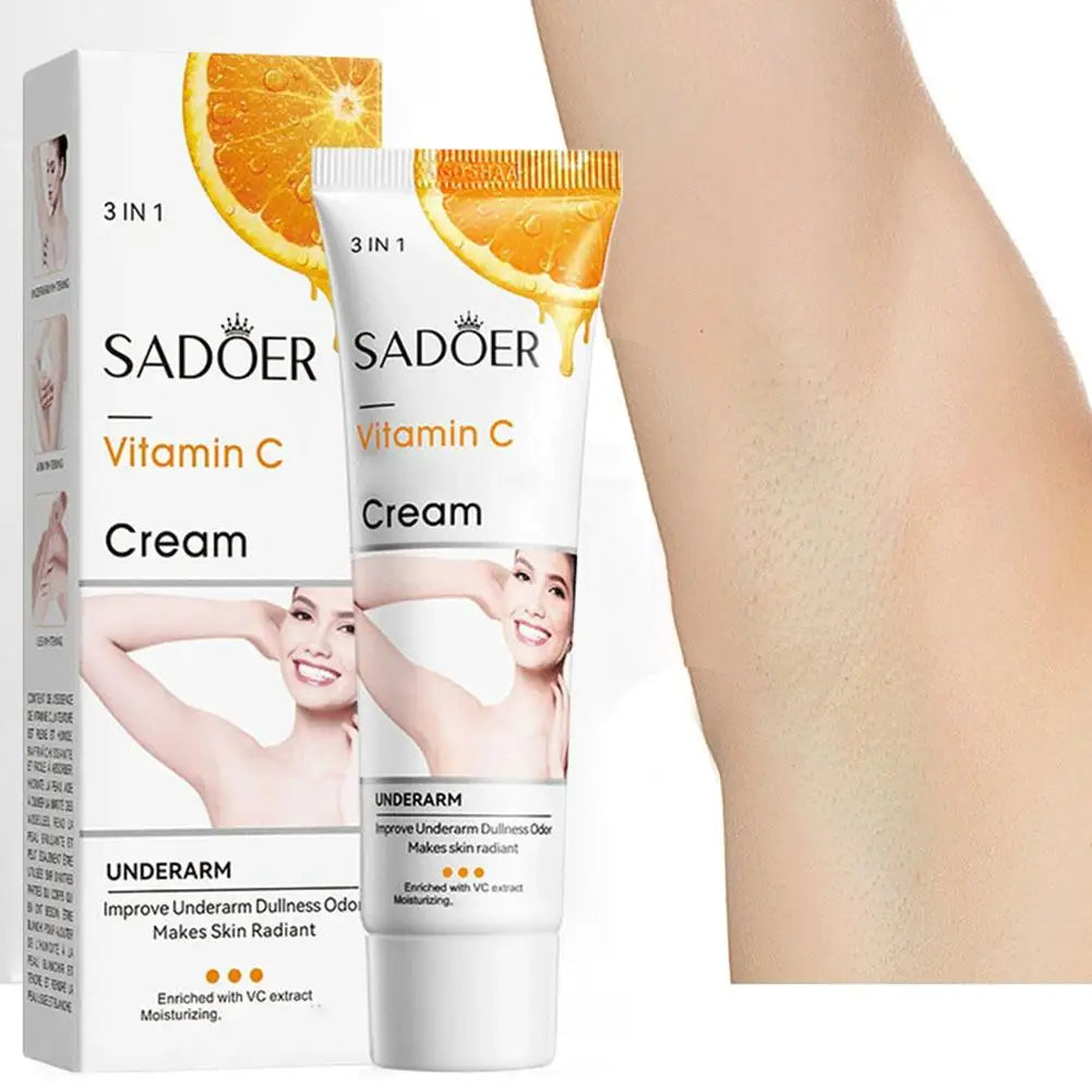 Vitamin C Underarm Cream Skin Whitening Body Dark Spot Remover Qme