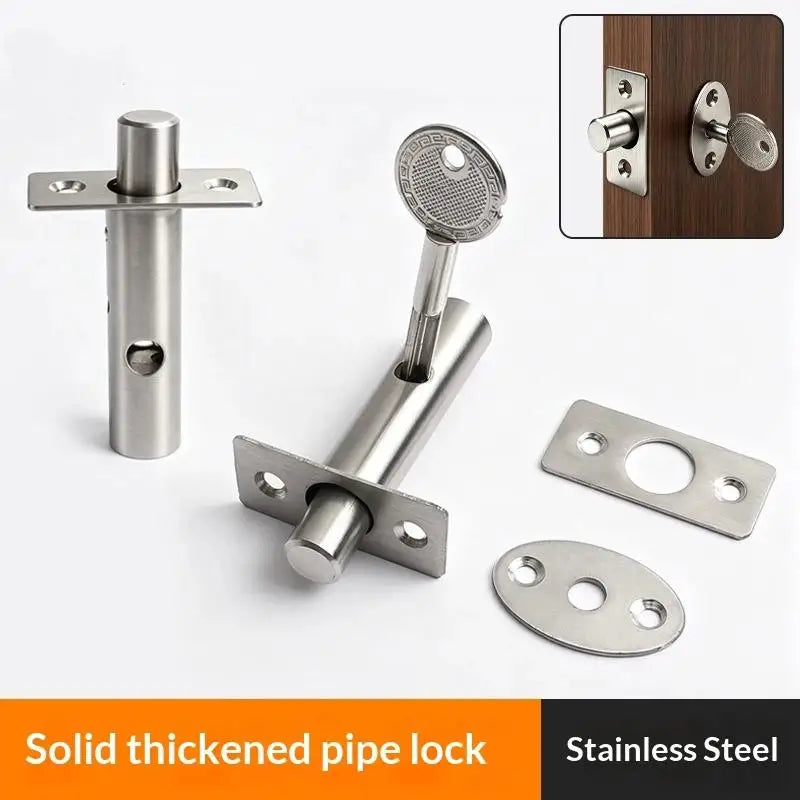Stainless Steel Anti-theft Concealed Door Lock Safe Key Suitable Home Qme Default Title