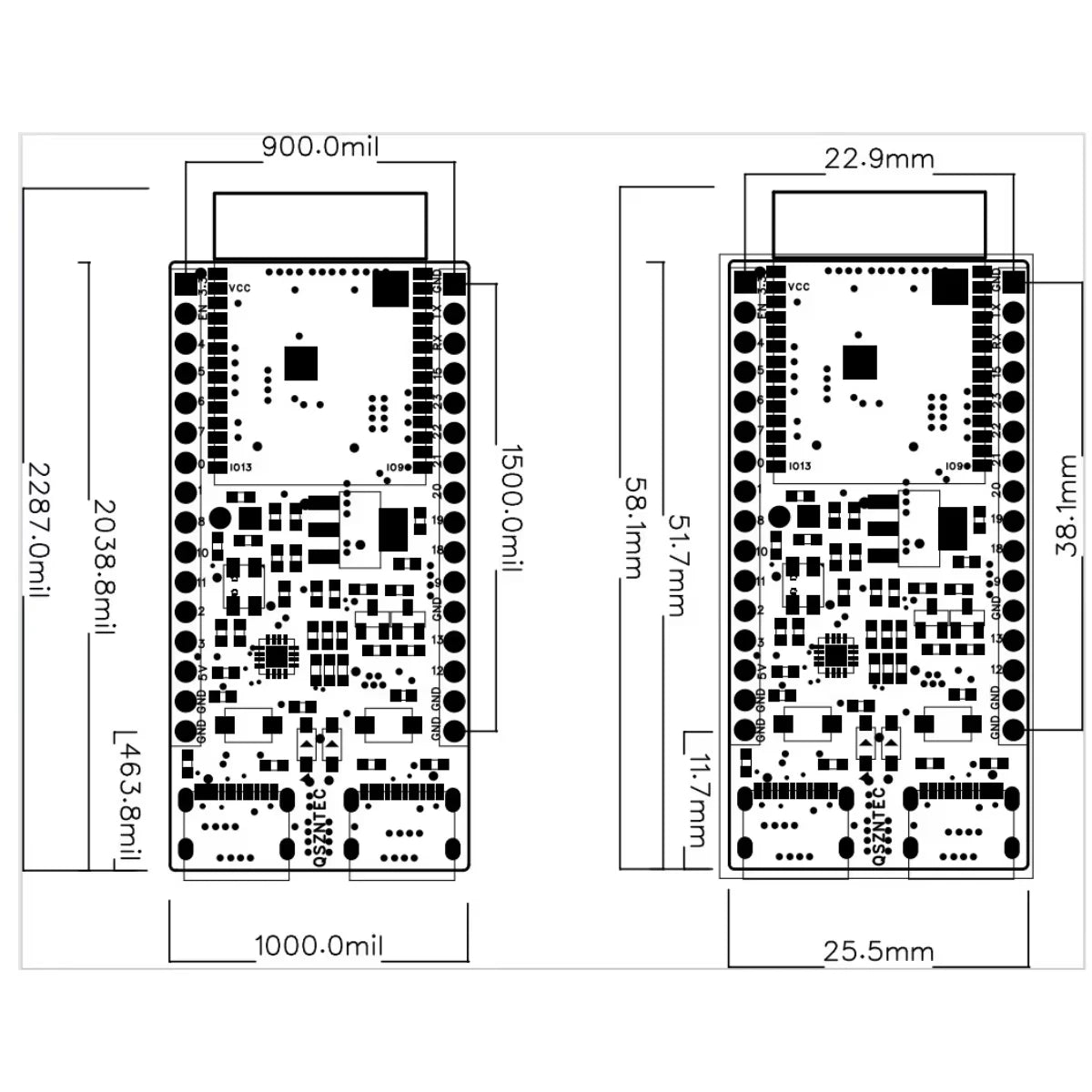 ESP32-C6-DevKitC-1 Development Board ESP32 N4 Core Board 4MB Flash WIFI6 BLE Zigbee Compatible ESP32 Module Qme