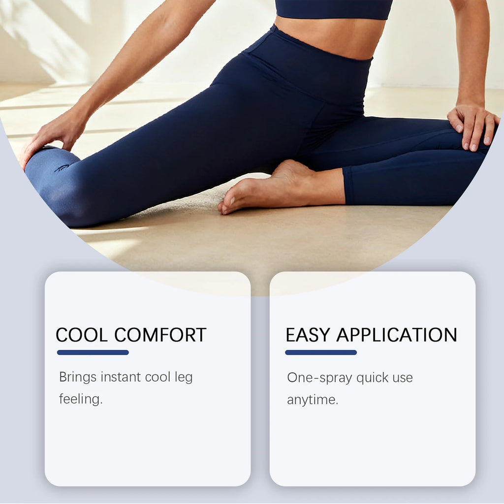 Leg Smoothing Spray - 6X Cooling Effect with Hesperidin & Menthol for Revitalized, Smooth Skin Qme