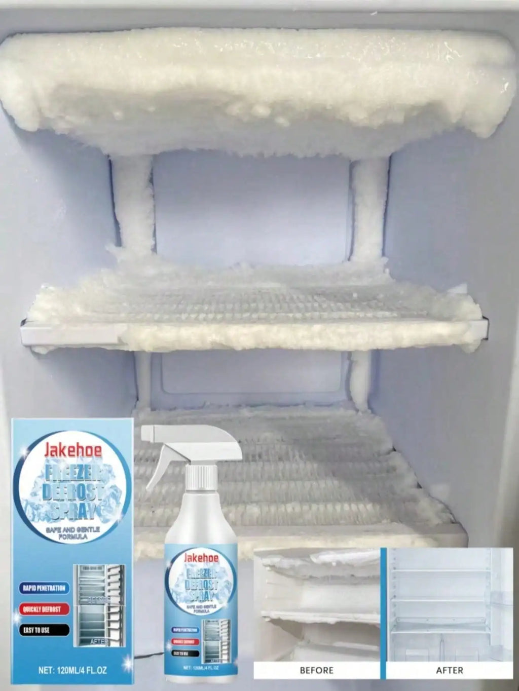 Jakehoe Refrigerator Defrosting Spray Deodorizing Cleaner Can Be Qme