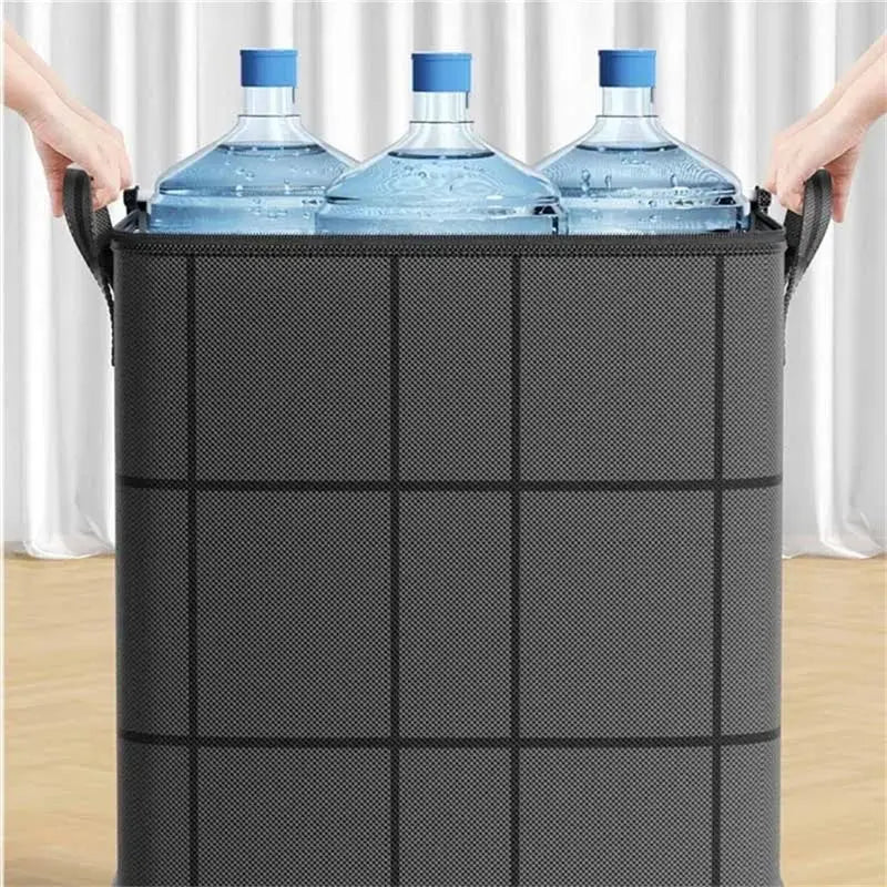 A02F-Dust-Proof Non-Woven Storage Bag Large Foldable Quilt And Clothing Organizer With Zipper And Easy Carry Handles Qme