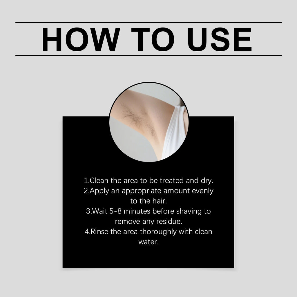 OceAura Effective Hair Removal Cream Gentle Low-Irritation Quick Cleasing Dalicate Touch Hydration Smooth Body Depilatory Cream Qme