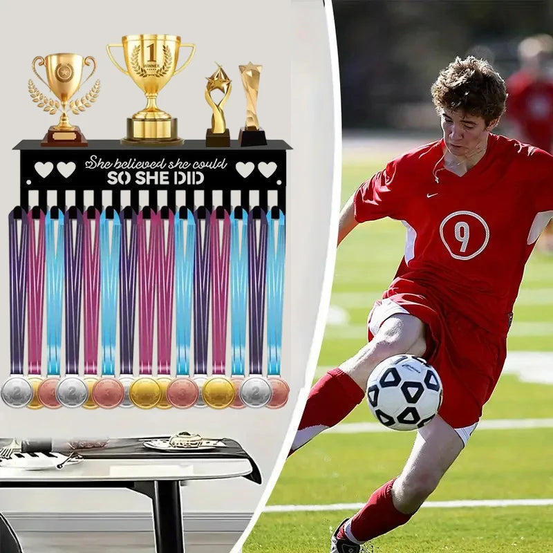Suitable Football Basketball Sports Enthusiasts Medal Hook Display Qme