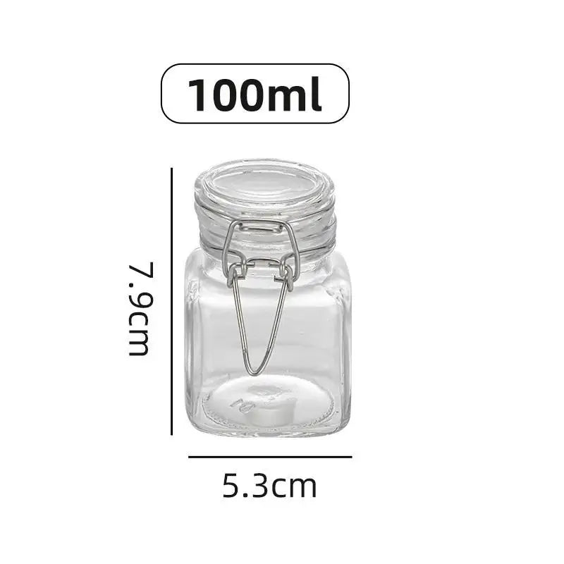 Transparent Big Mouth Jam Bottle Storage Jar Household 50 Glass Qme 100ML