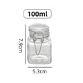 Transparent Big Mouth Jam Bottle Storage Jar Household 50 Glass Qme 100ML