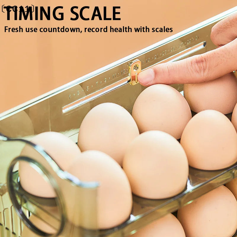 Kitchen Large Capacity Egg Fridge Storage Box Portable Multi-layer Qme