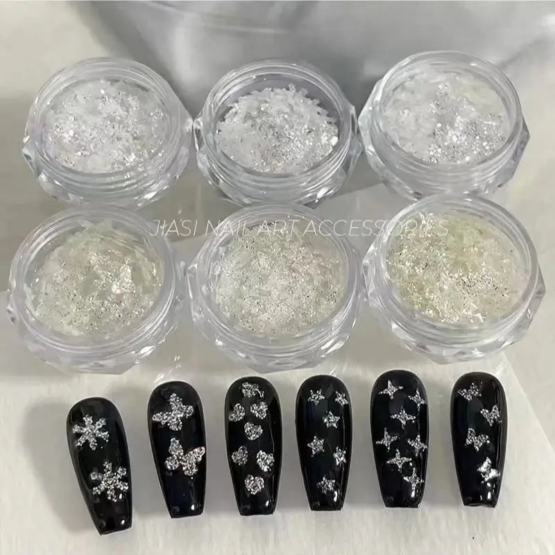 Stars Butterfly Heart Shape Shiny Nail Art Patches Sequins Qme 03