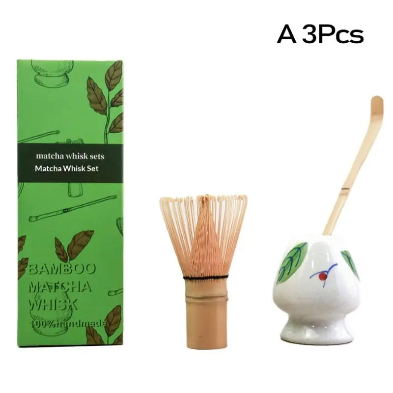 3 Japanese Matcha Tea Safe Bamboo Whisk Teaspoon Spoon Sets Indoor Qme A 3Pcs