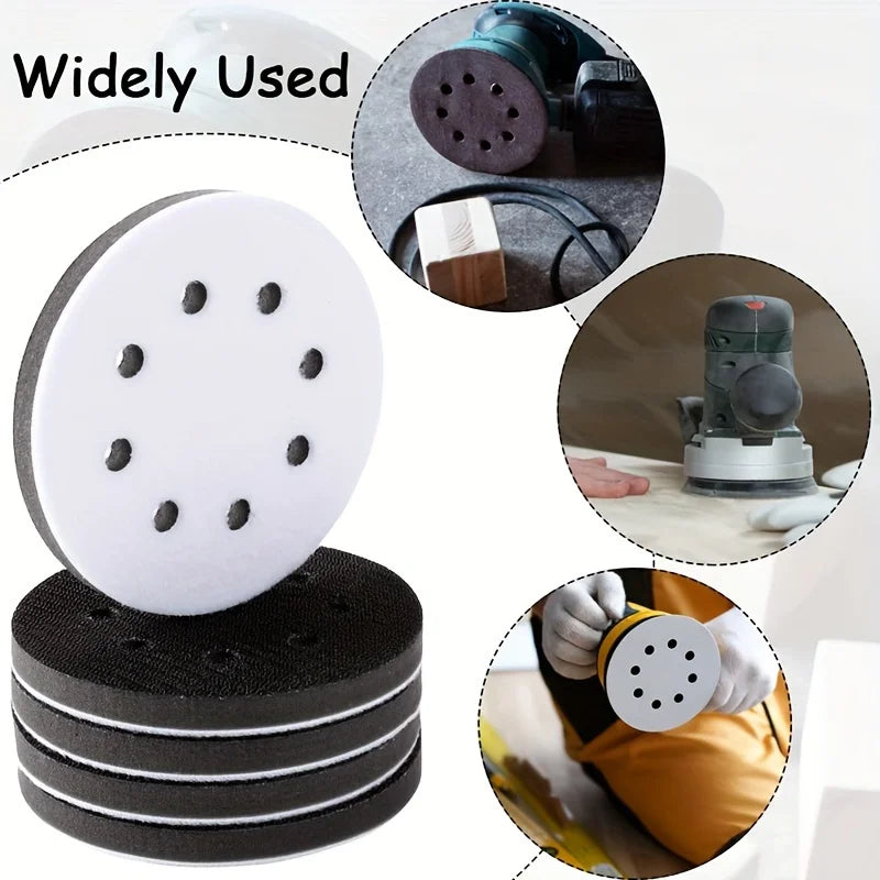 1/2/5 Soft Density Interface Pads 5 8 Hook & Loop Sponge Pads - Suitable for Track Sander, Automotive Woodworking Polishing Qme