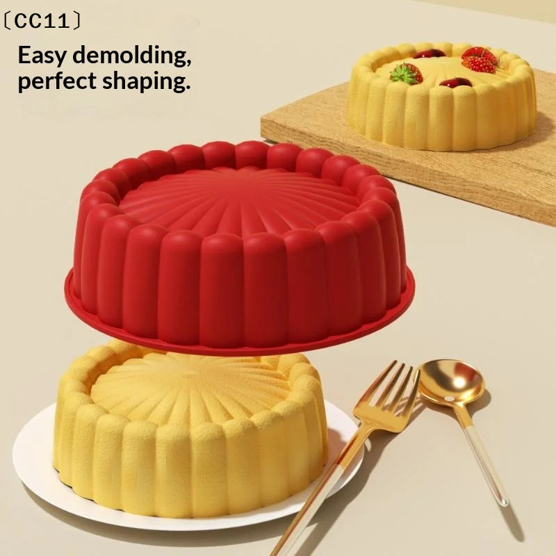 Charlotte Cake Pan Silicone Cheesecake Nonstick Round Baking Mold Qme