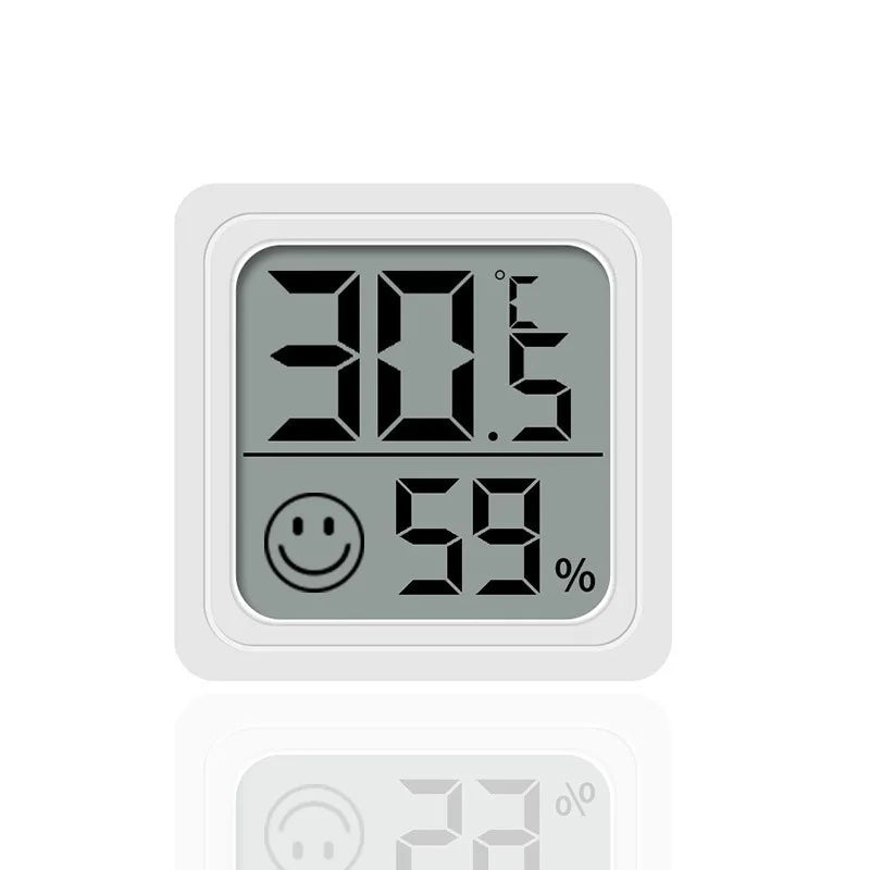 LCD Digital Thermometer Hygrometer Indoor Room Electronic Temperature Qme White
