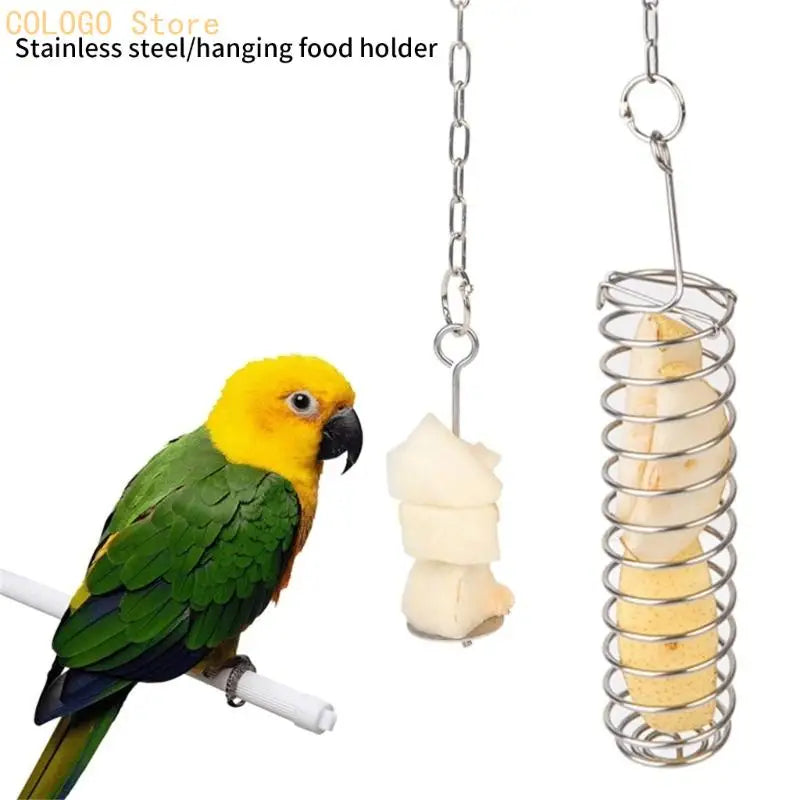 Vegetable Skewer Feeders Poultry Hanging Stainless Steel Adjustable Qme