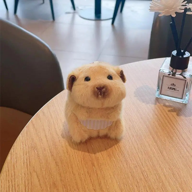 Cute Backpack Hanging Decoration Gifts Hamster Plush Keychain Cartoon Qme Pink