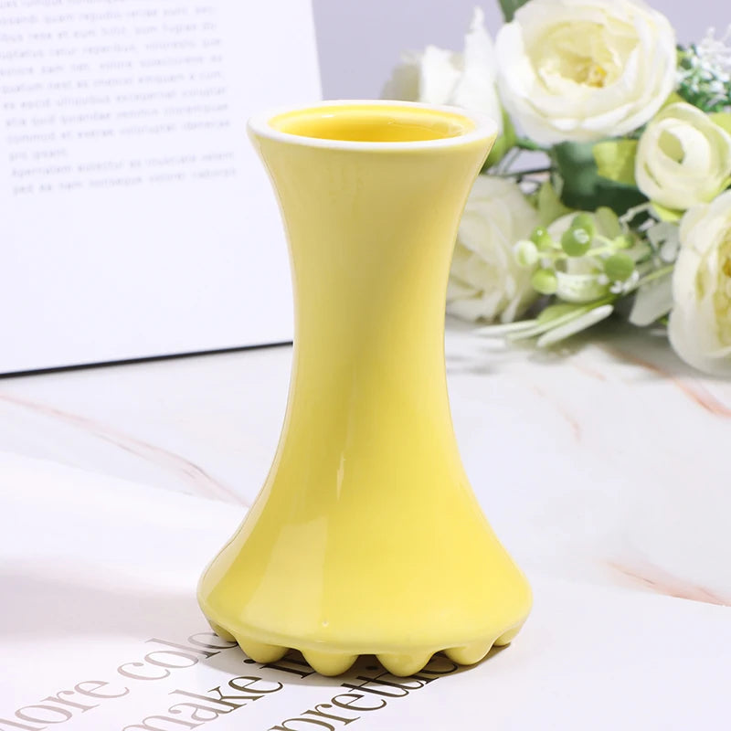 Yellow Ceramic Gua Sha Face Body Massage Tool Guasha Board Relief Qme