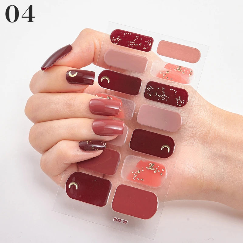 Nail Stickers Fashion Polish Self Adhesive Manicure Decoracion Strips Qme 04
