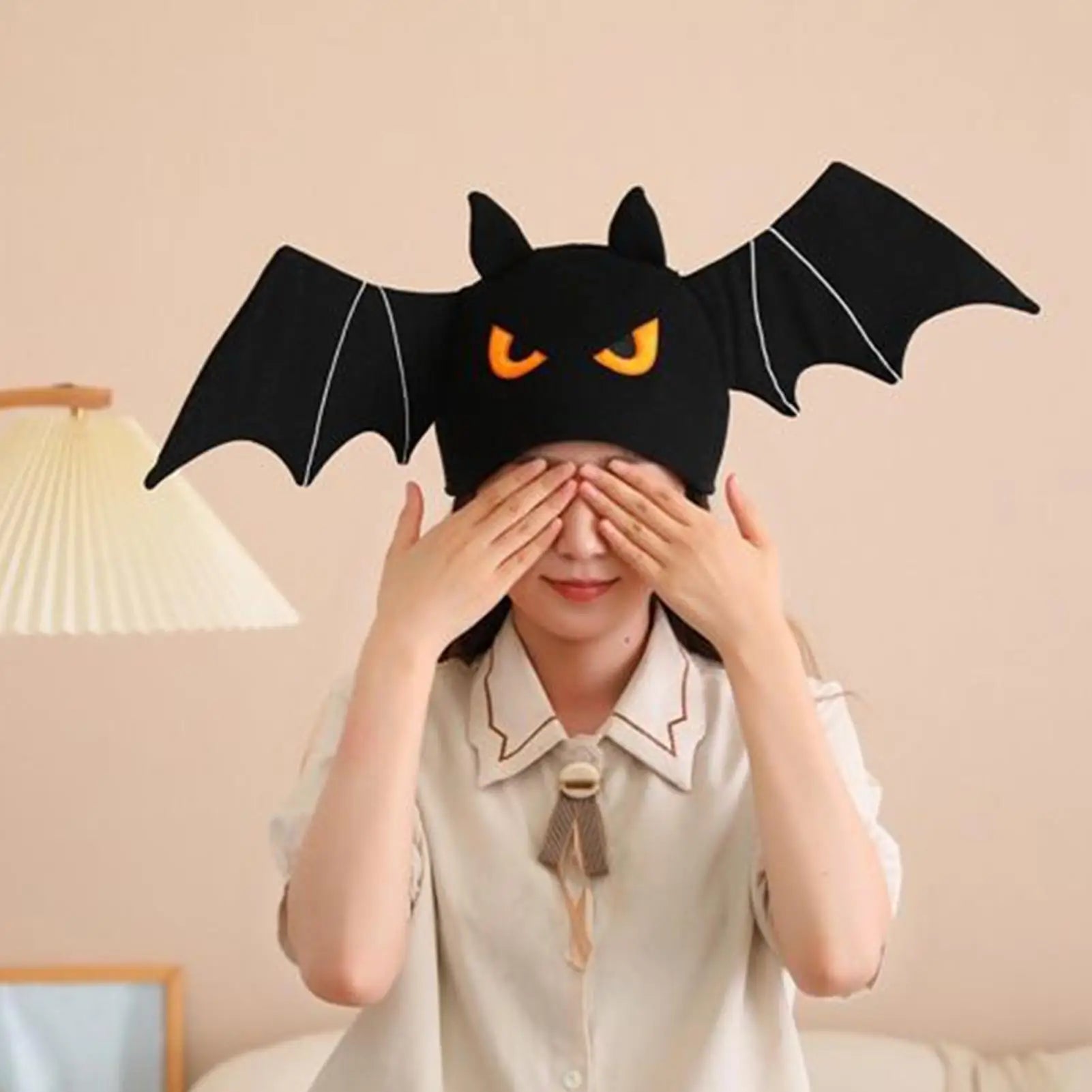 Halloween Bat Hat Wings Cosplay Costume Headpiece Spooky Accessories Qme