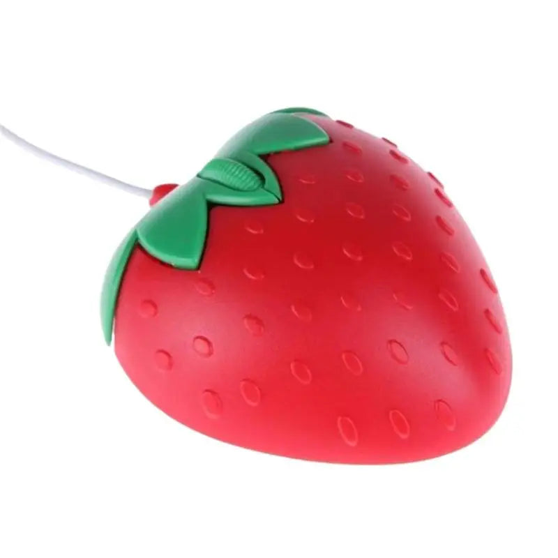 USB Optical Mice 3D Mini Cute Cartoon Strawberry Wired Mouse Laptop Qme