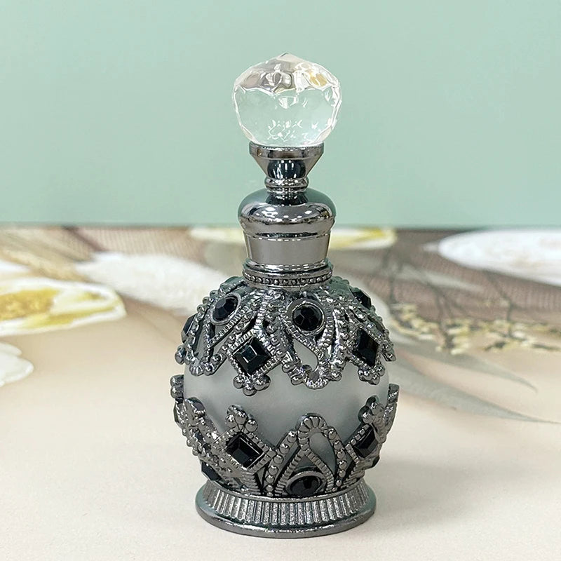 1PCS Luxury Perfume Bottle Essential Oil Bottle 15ml Empty Bottle Storage Bottle Gift Glass Perfume Bottle Portable Bottles Qme H-BBB