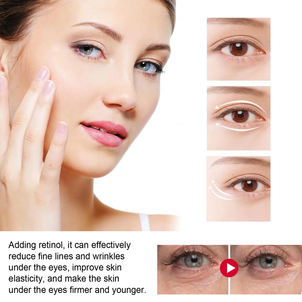Retinol Eye Stick Anti-Wrinkle Lifting Firming Eye Cream Stick for Dark Circles & Fine Lines Moisturizing Brightening Skin Care Qme