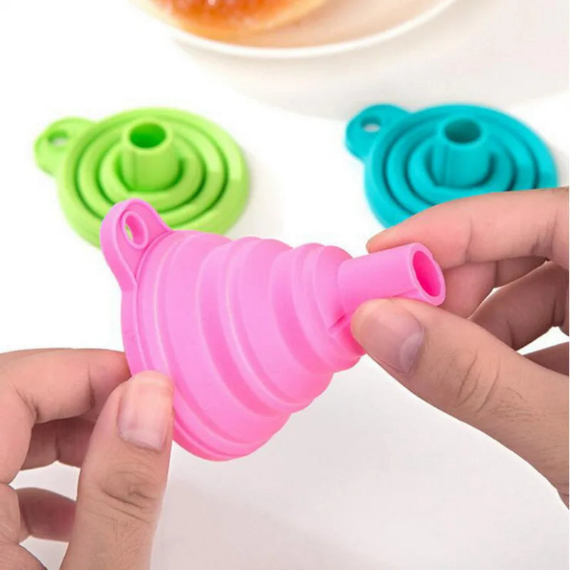 Food Grade Silicone Folding Funnel Portable Small Multi-purpose Qme
