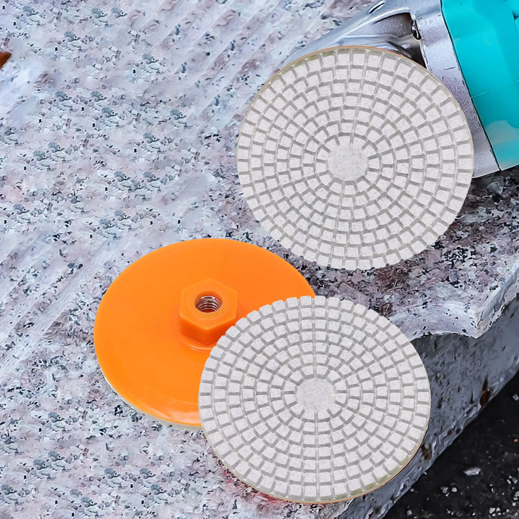 1 Pc 100mm /4 Inch Polishing Pad Wet Dry Buff Disc Abrasive For Granite Stone Concrete Marble Polishing Use Grinding Discs Qme
