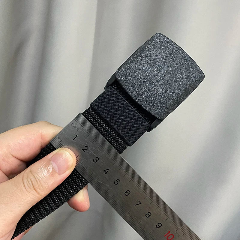 Automatic Buckle Men Nylon Webbing Belts Canvas Casual Fabric Belt Qme