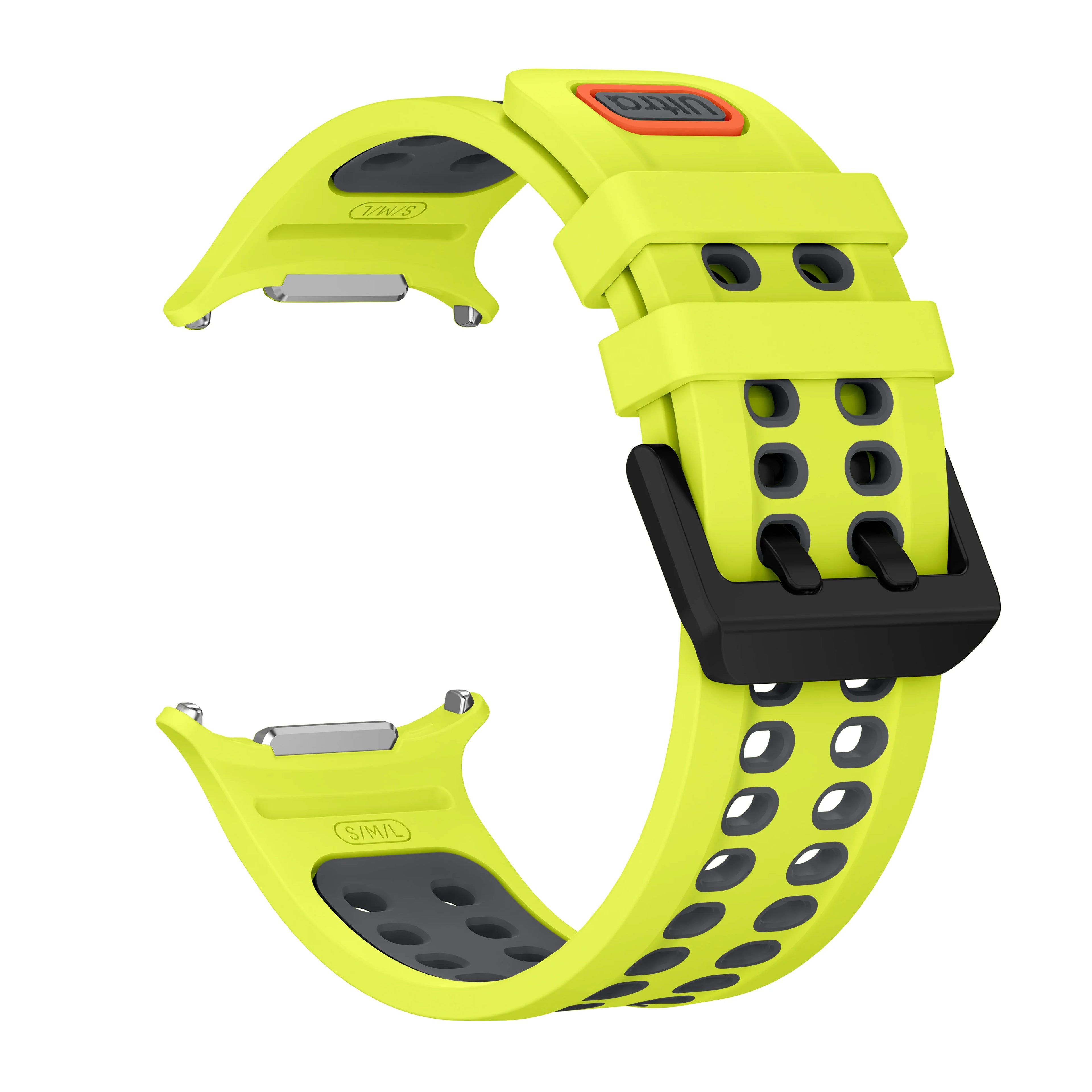 Silicone Band for Samsung Galaxy Ultra/Ultra 2 47mm Sport Breathable WristStrap for Galaxy Watch Ultra2026 Watchband Accessories Qme Lime Gray-B Galaxy watch Ultra