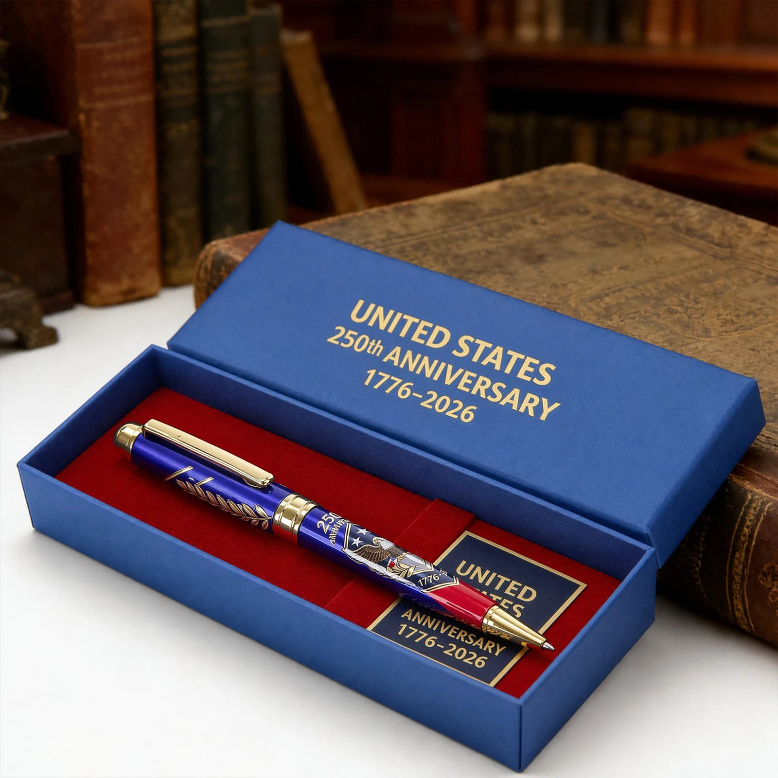 250th Anniversary Commemorative Ballpoint Pen 1776-2026 Commemorative Collector Pen for Men Lawyers History Buffs Qme