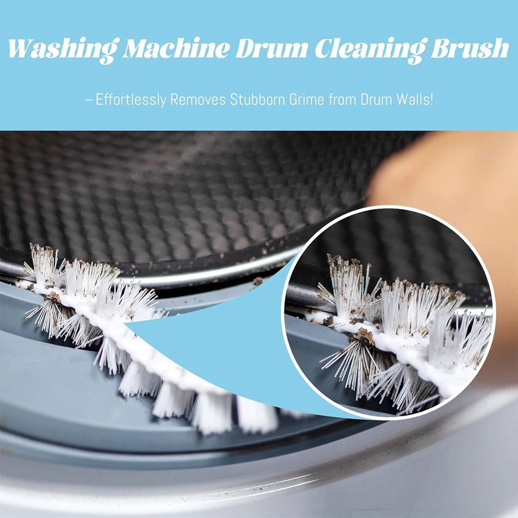 Washing Machine Cleaning Brush,Dryer Vent Cleaner Kit,Crevice Brush for Bathroom, Shower & Kitchen Household Cleaning Tools Qme