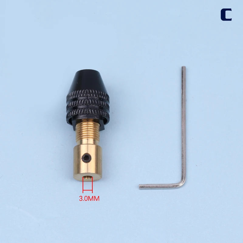 Universal Small Electronic Drill Bit Collet Mini Chuck Tool Set Fixture Clamp Micro Electric Drill Chuck 0.3-3.4mm Qme C