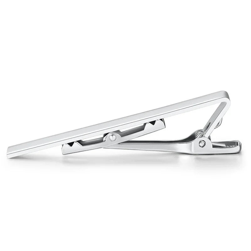 Tie Clip Fashion Ties Men Metal Tone Simple Bar Clasp Practical Qme