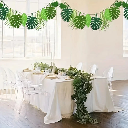 1 Felt Pulling Flower Theme Party Decoration Classroom Plant Leaf Products Pendant Qme