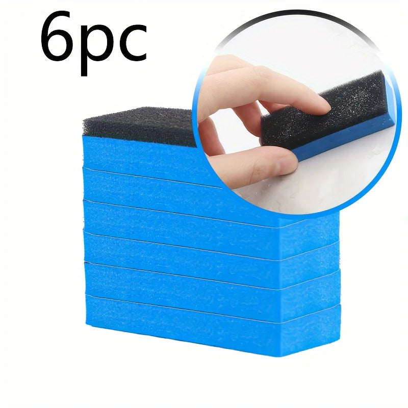 Mini Plated Sponge Applicator Pads - Non-Scratch Soft Polyurethane+ Paint Polish & Wax for Car Detailing, Paint, Qme 6pcs