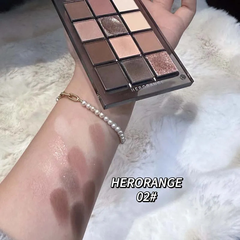 HERORANGE 12-color Eyeshadow Palette Multiple Colors Suit All Makeup Qme SKY BLUE